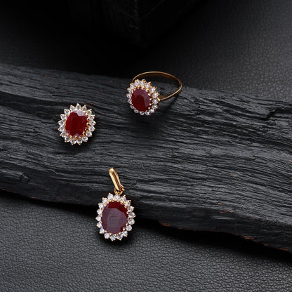 Carmine Pendant Set